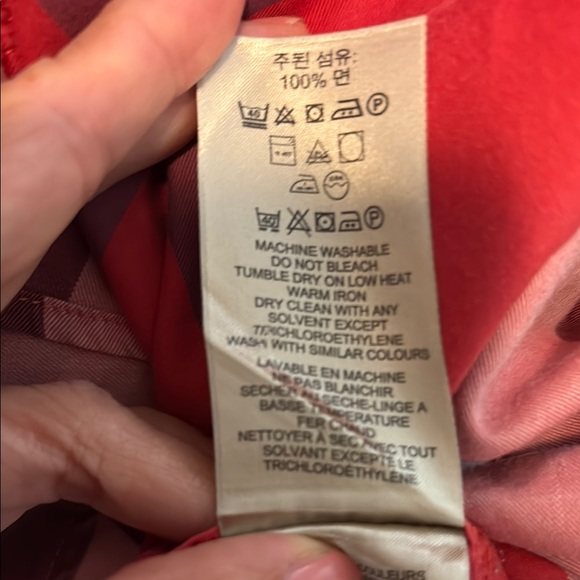 Burberry Brit Pink Check Button down Sz SP - Picture 7 of 7